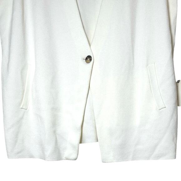 NWT Maeve By Anthropologie Women’s Oversized Muscle Sweater Vest Ivory Size L - Picture 5 of 8